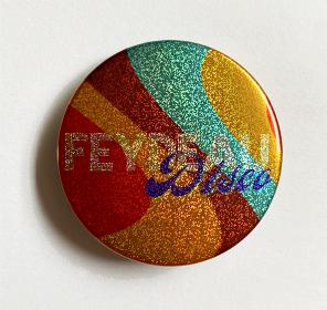 Badge Feydeau disco, paillettes fines