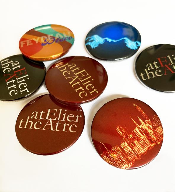 Badge ATEA bordeaux et or