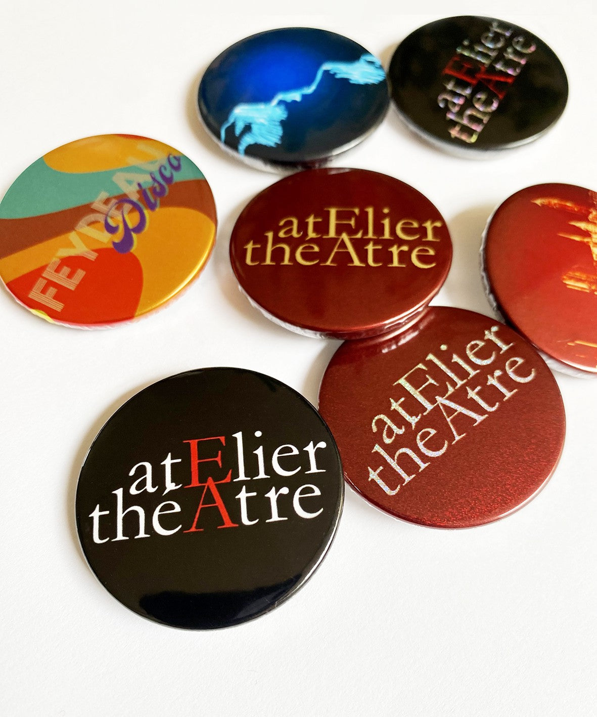 Badge ATEA bordeaux et or